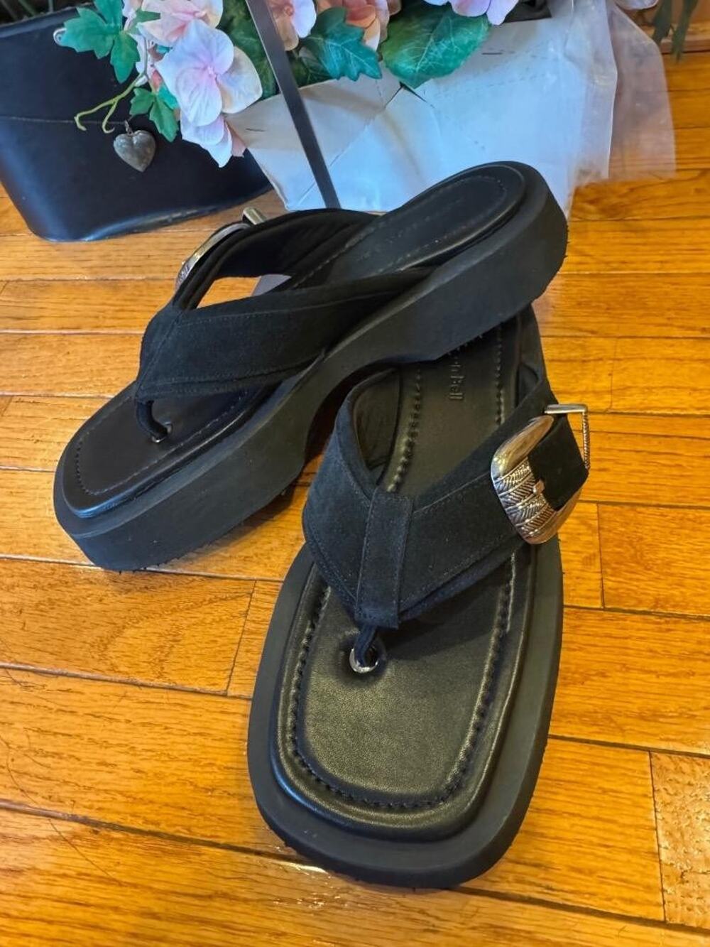 new $495 NEW MENS ANDERSSON BELL Black Tylus Sandals Suede sandals 42 (SAN100